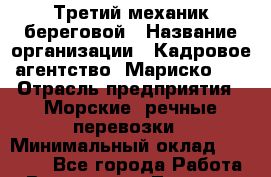 Третий механик-береговой › Название организации ­ Кадровое агентство "Мариско-2" › Отрасль предприятия ­ Морские, речные перевозки › Минимальный оклад ­ 20 000 - Все города Работа » Вакансии   . Тверская обл.,Нелидово г.